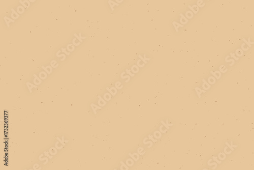 Minimalistic craft paper background. Beige recycled cardboard texture with small noise and dots. Ecru color seamless pattern. Classic simple blank page vector illustration.