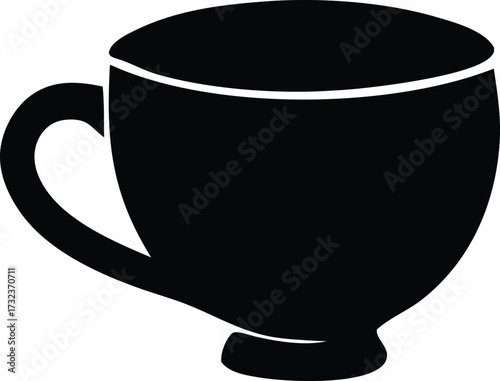 Classic ceramic coffee mug silhouette silhouette simple drinkware elegant kitchenware beverage cup handheld container morning ritual refreshment