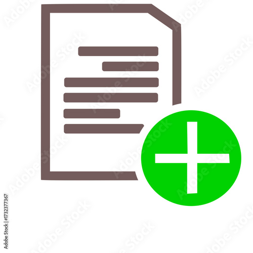 Document with add button icon