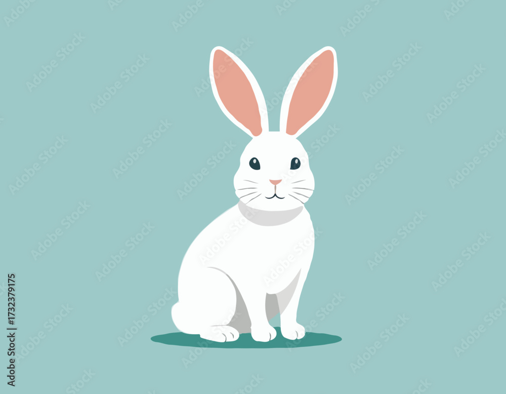 Fototapeta premium White easter rabbit