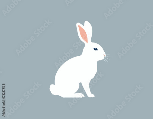 White easter rabbit