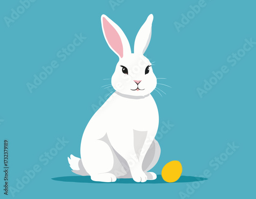 White easter rabbit
