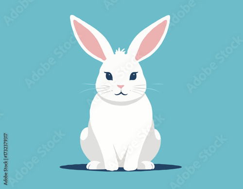 White easter rabbit