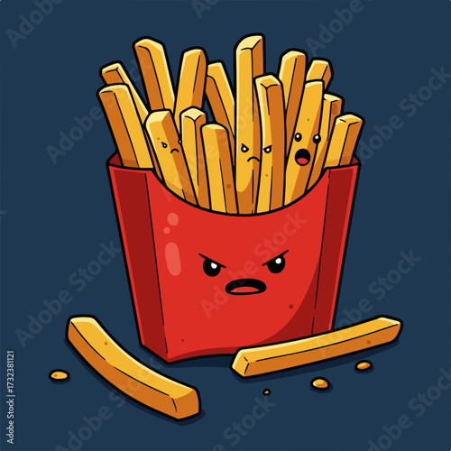 french fries with ketchup