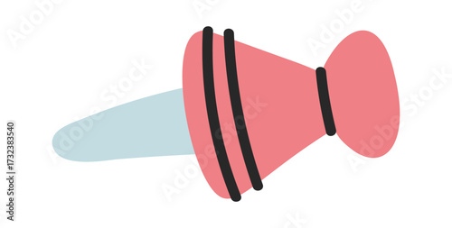 Red pin stationery hand drawn