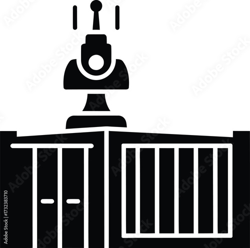 Shipping Container Crane Icon Logistics and Transportation