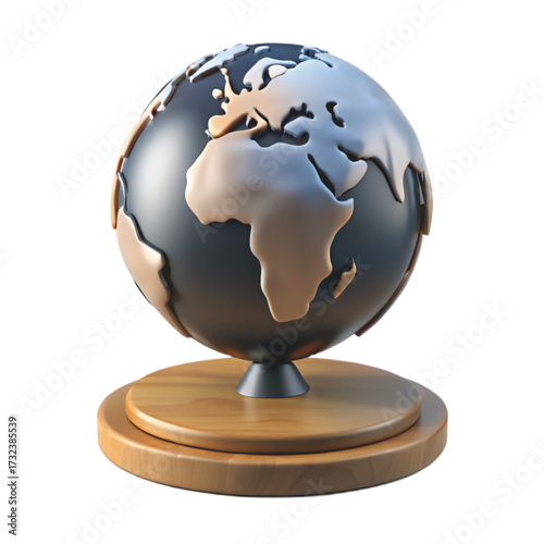 globe on white background
