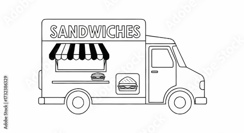 Delicious sandwiches served from food truck at local event offering fresh and tasty meals perfect for a summer day outing or community picnic