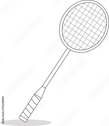  Illustration of a badminton racket