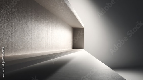 Wallpaper Mural Minimalist Architectural Niche with Dramatic Light and Shadow, Monochrome Abstract Background. AI generative Torontodigital.ca