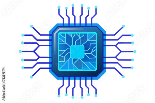 AI chip, artificial intelligence, microchip, processor, semiconductor, circuit board, neural network, machine learning, deep learning, digital brain, computer hardware, central processing unit, mother