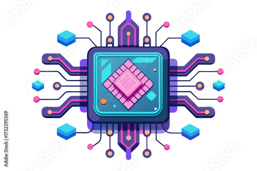 AI chip, artificial intelligence, microchip, processor, semiconductor, circuit board, neural network, machine learning, deep learning, digital brain, computer hardware, central processing unit, mother