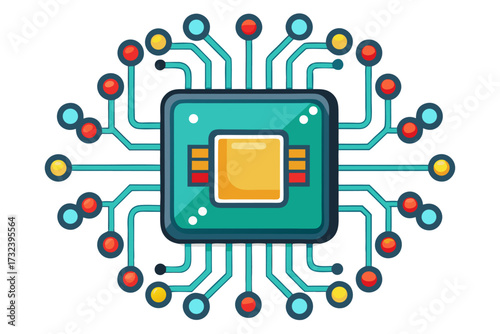 AI chip, artificial intelligence, microchip, processor, semiconductor, circuit board, neural network, machine learning, deep learning, digital brain, computer hardware, central processing unit, mother