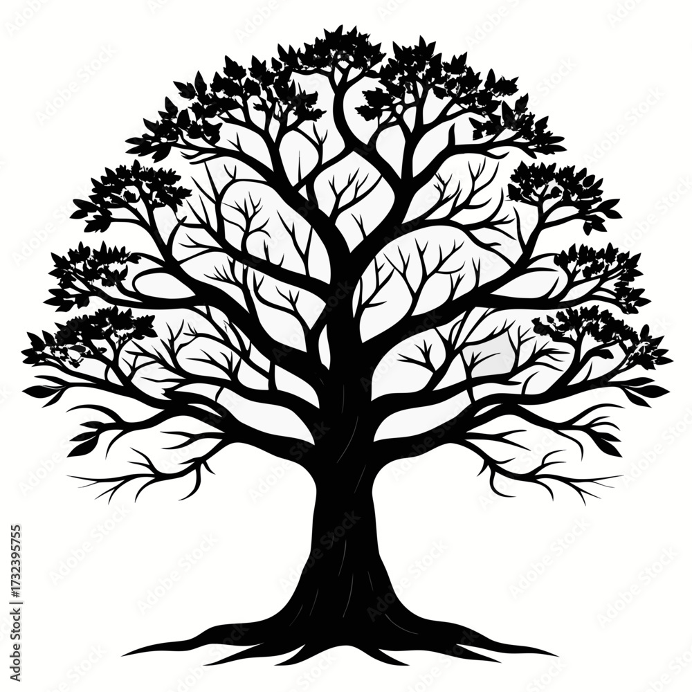 Obraz premium tree silhouette vector