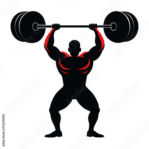 man lifting weights