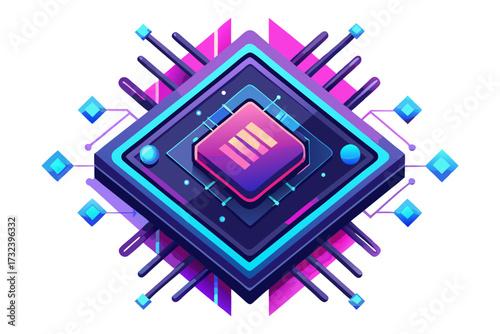 AI chip, artificial intelligence, microchip, processor, semiconductor, circuit board, neural network, machine learning, deep learning, digital brain, computer hardware, central processing unit, mother