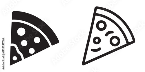 Two slices of pizza icon