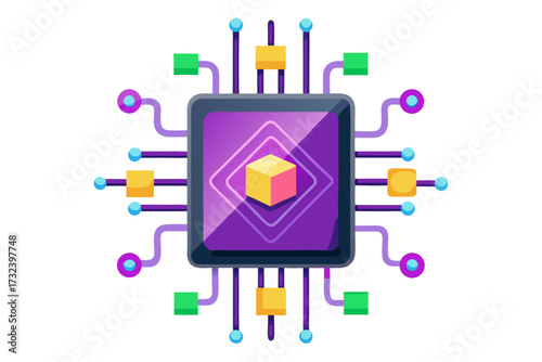 AI chip, artificial intelligence, microchip, processor, semiconductor, circuit board, neural network, machine learning, deep learning, digital brain, computer hardware, central processing unit, mother