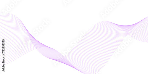 Abstract colorful wave and curve lines with technology background. Abstract frequency sound wave technology and science background. Wavy banner, template design