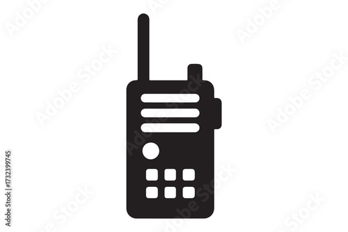 Black walkie talkie icon communication
