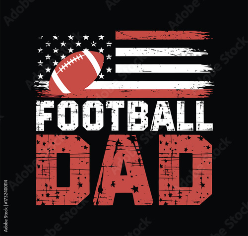 Football Dad American Flag