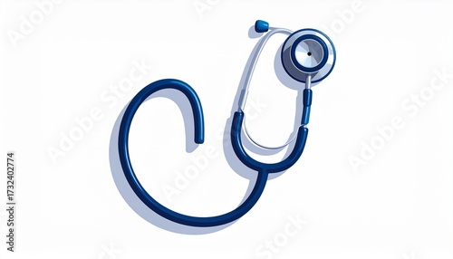 A vector illustration of a stethoscope medical symbol flat healthcare style isolated on white background
