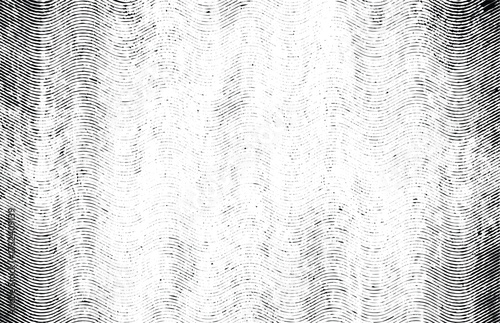 Distressed wavy line vector background with grunge texture and horizontal flow. Vintage engrave rough effect.