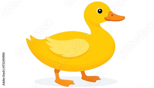 Cute yellow duck illustration