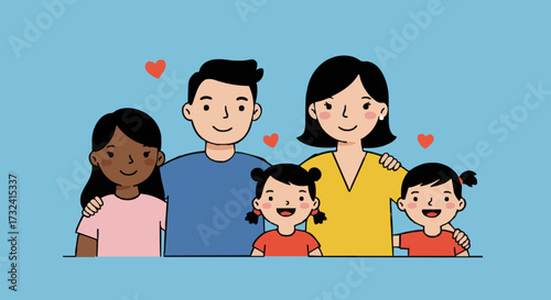 Vector illustration family life