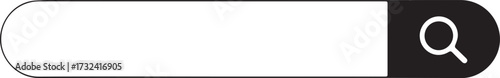 Vector art of search bar with magnifying glass icon and text prompt