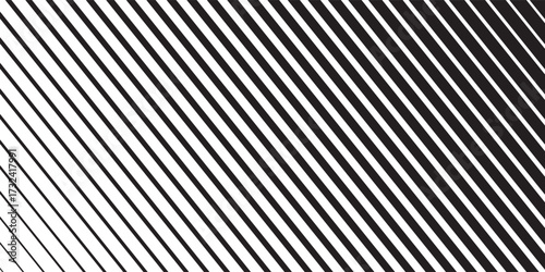 Thin line halftone gradient texture. Fading vertical stripe gradation background. Repeating wide pattern backdrop. Black parallel lines wallpaper