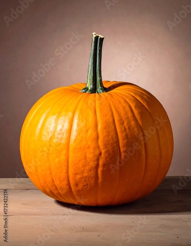 Single pumpkin on a table