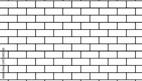 Simple and elegant white brick wall pattern for background design and architectural structure