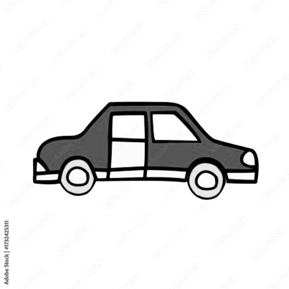 Obraz premium Hand Drawn Car Doodle Illustration
