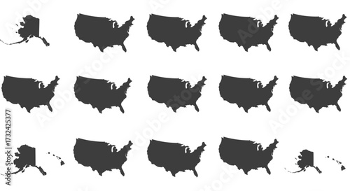 United States of America Map Pattern A Repetitive Design for Various Applications and Concepts