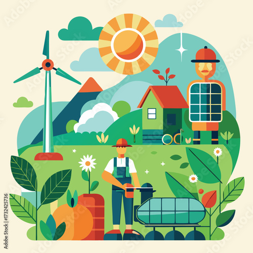 Sustainable Farming and Rural Life with Green Renewable Energy Sources