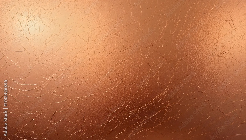 Fototapeta premium Cracked copper metallic texture abstract background surface detail