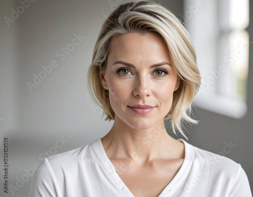 Woman with a confident, neutral expression