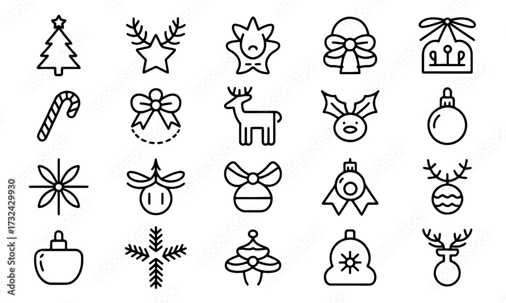 Obraz premium Christmas icon vector Design