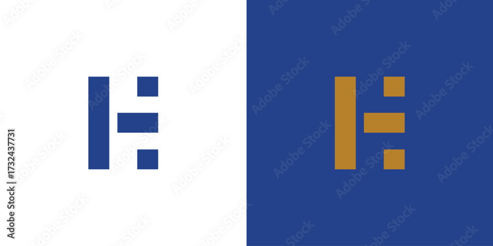 Fototapeta premium Modern and strong H initials logo design