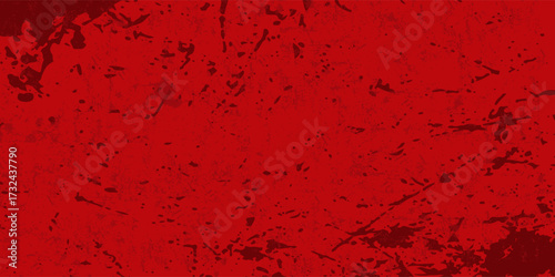 Beautiful Abstract Grunge Decorative Dark Red Stucco Wall Background. Valentines Christmas Design Layout. Art Rough Stylized Texture Banner With Copy Space.