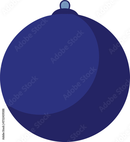 Simple dark blue christmas ornament ball decoration