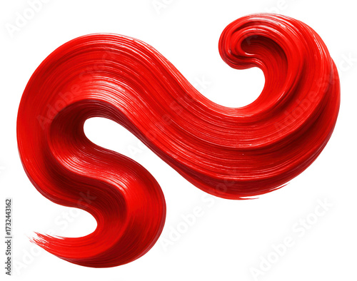 Red brush stroke on a plain background.
