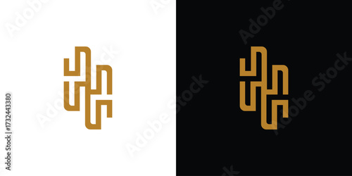 Modern and unique HH initials logo design