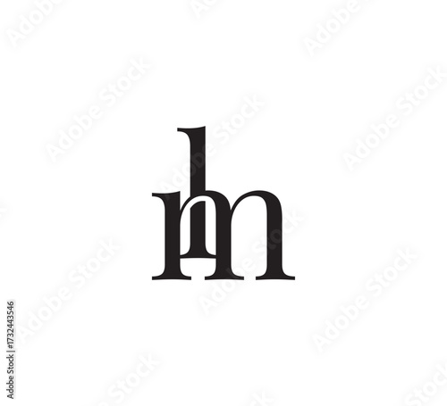 Elegant Serif Monogram Logo with Overlapping Initial Letters – Vintage and Modern Branding Design lm