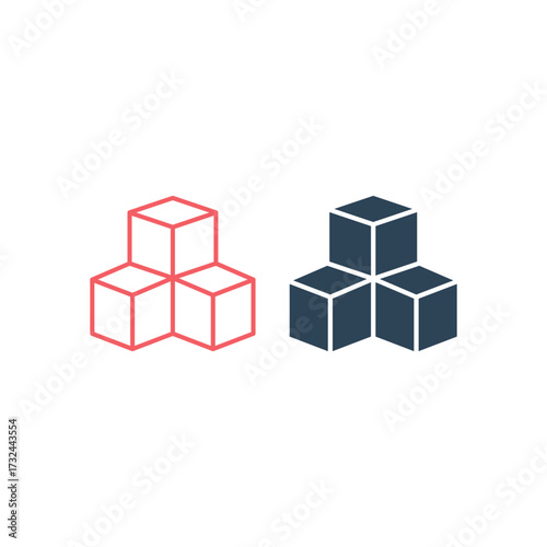 Sugar vector illustration icons set