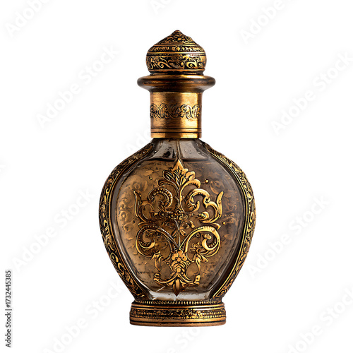 Ornate Antique Perfume Bottle png