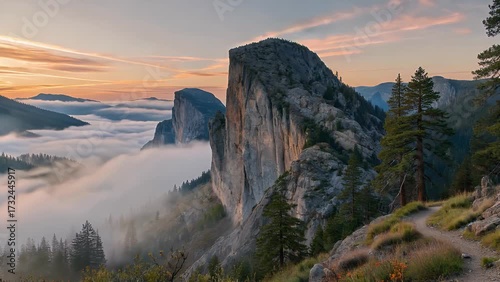 Time Lapse - Moving Fog at Yosemite National Park Time Lapse - Moving Fog at Yosemite National Park landscape