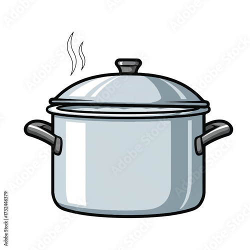 Steaming Silver Pot A Cooking Icon