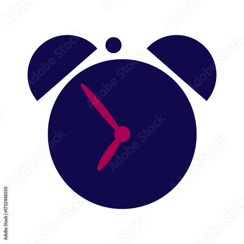 Stylized alarm clock illustration with a modern design, perfect for time management and deadlines